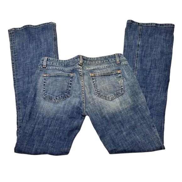 Bebe Women’s Vintage High Quality Flared Low Rise Size 30 Denim Jeans - Picture 2 of 6